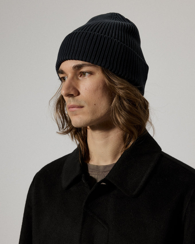 Cotton Beanie Dark navy