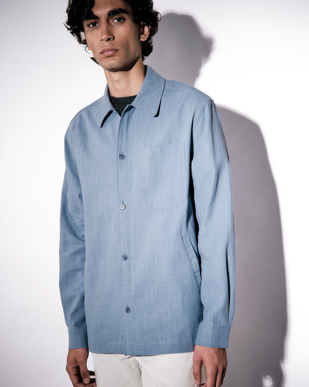 Frank linen Dusty Blue