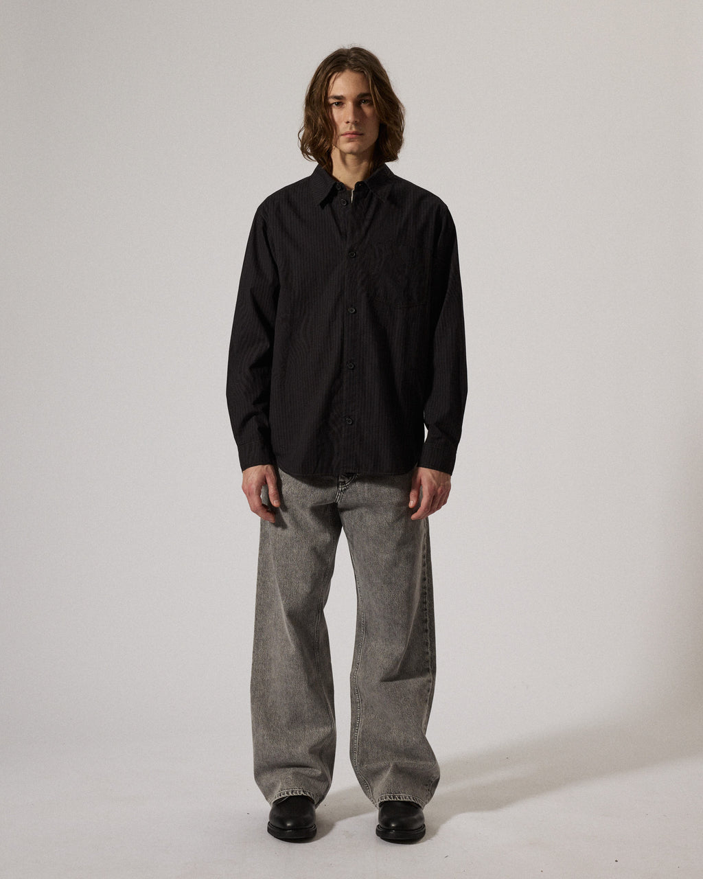 Lawrence Black Glitch Stripe Over dye