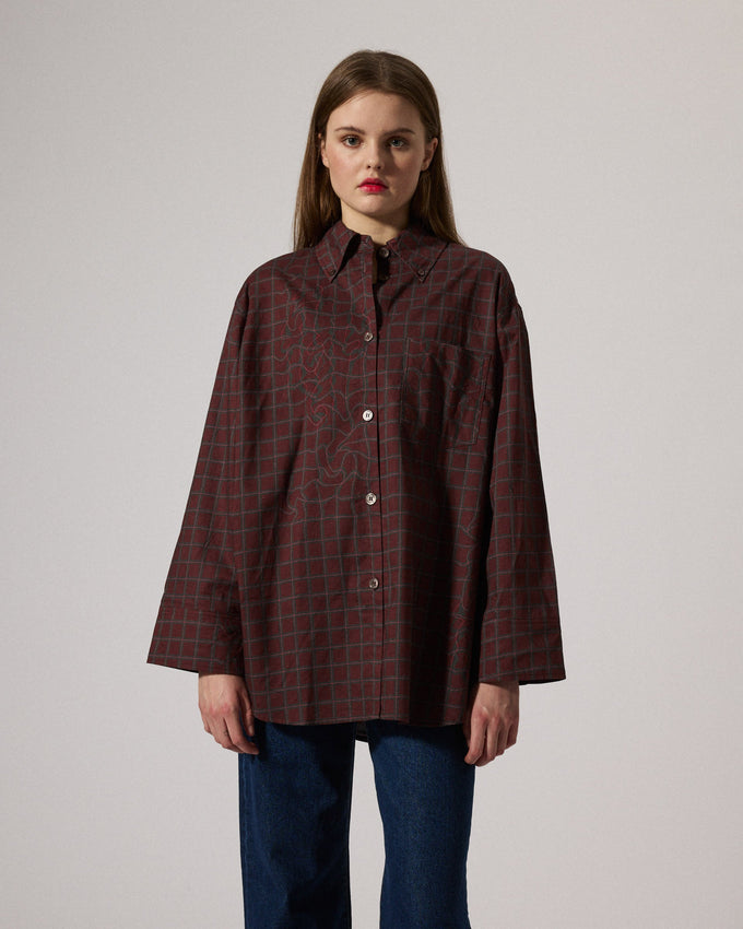 Rhona Burgundy Fluid Check