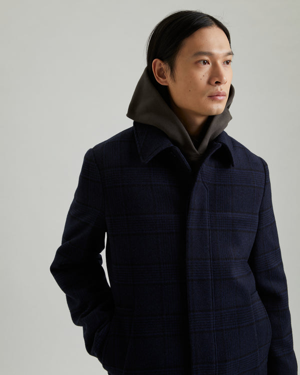 T-Coat Wool – Black/Navy Check